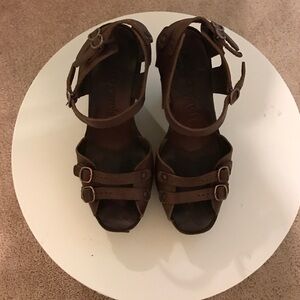 Pedro Garcia Brown Wedges